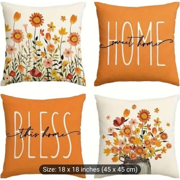 DISCOUNTED Shipping! 4 Bless this home sweet home pillow cases - Picture 1 of 2